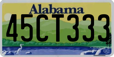 AL license plate 45CT333
