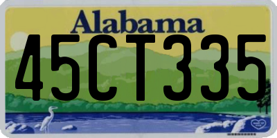 AL license plate 45CT335