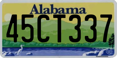 AL license plate 45CT337