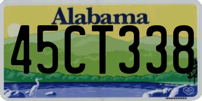 AL license plate 45CT338