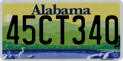 AL license plate 45CT340