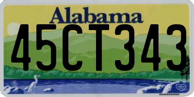 AL license plate 45CT343