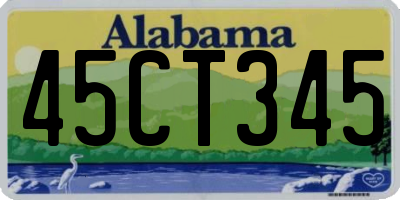 AL license plate 45CT345