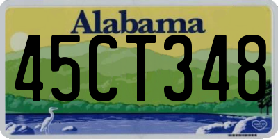 AL license plate 45CT348