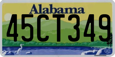 AL license plate 45CT349