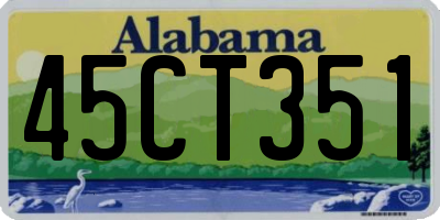 AL license plate 45CT351