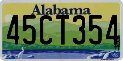 AL license plate 45CT354