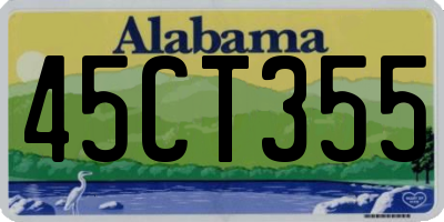 AL license plate 45CT355