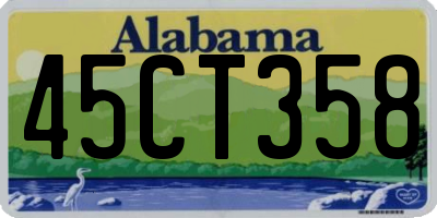 AL license plate 45CT358