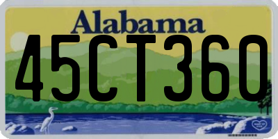 AL license plate 45CT360