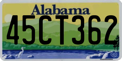 AL license plate 45CT362