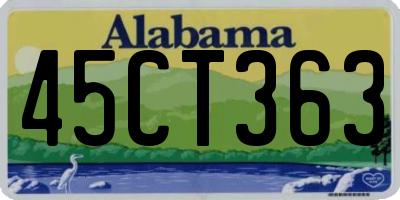 AL license plate 45CT363