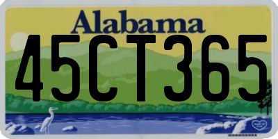 AL license plate 45CT365