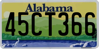 AL license plate 45CT366