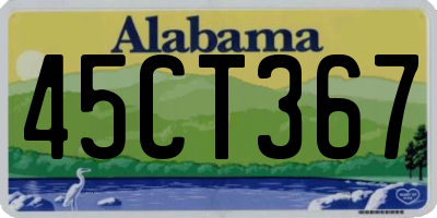 AL license plate 45CT367