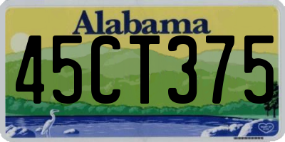 AL license plate 45CT375