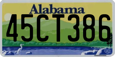 AL license plate 45CT386