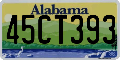 AL license plate 45CT393