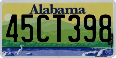 AL license plate 45CT398
