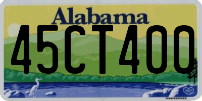 AL license plate 45CT400
