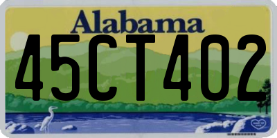 AL license plate 45CT402