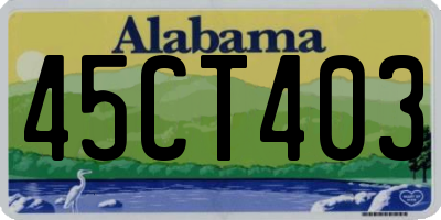 AL license plate 45CT403
