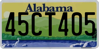AL license plate 45CT405