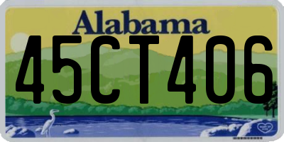 AL license plate 45CT406