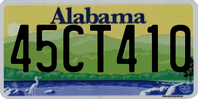 AL license plate 45CT410
