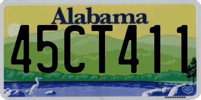 AL license plate 45CT411
