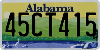 AL license plate 45CT415
