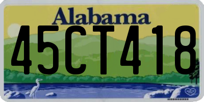 AL license plate 45CT418