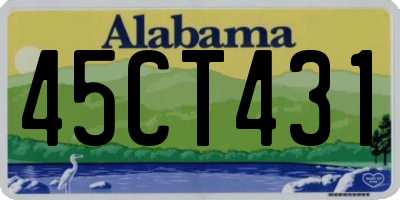 AL license plate 45CT431