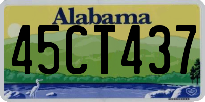AL license plate 45CT437