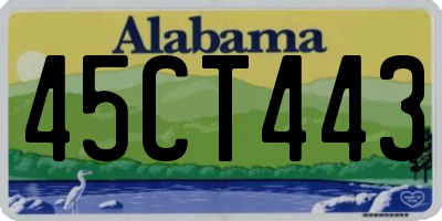 AL license plate 45CT443