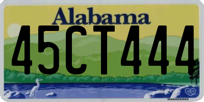 AL license plate 45CT444