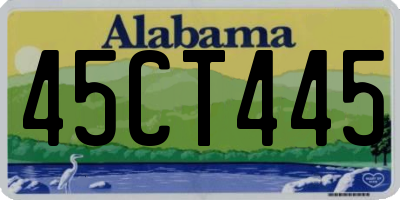 AL license plate 45CT445