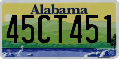 AL license plate 45CT451
