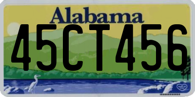 AL license plate 45CT456