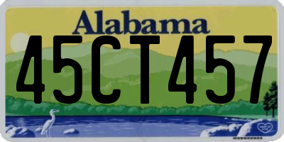 AL license plate 45CT457