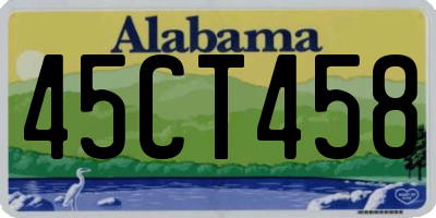 AL license plate 45CT458