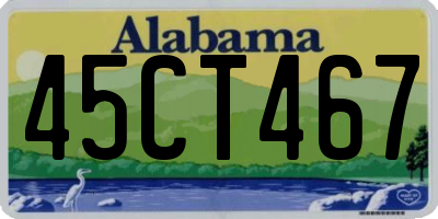 AL license plate 45CT467
