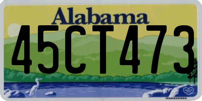 AL license plate 45CT473