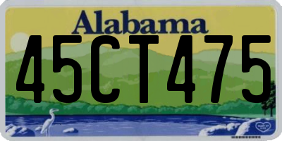 AL license plate 45CT475