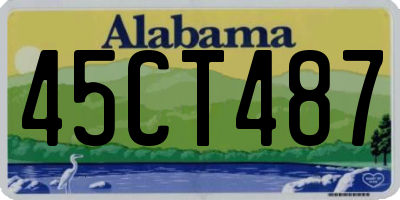 AL license plate 45CT487