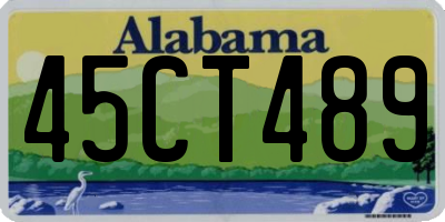 AL license plate 45CT489