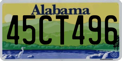 AL license plate 45CT496