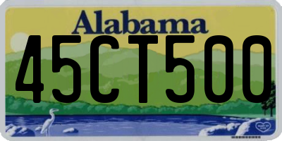 AL license plate 45CT500
