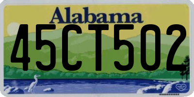 AL license plate 45CT502