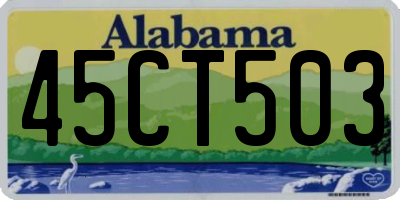 AL license plate 45CT503
